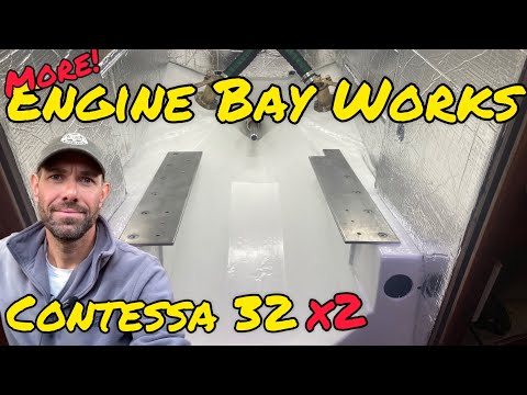 Two Contessa 32 Engine Replacements - Ep 2 Engine bays refit & making engine beds.