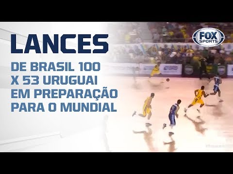 DEU BRASIL! VEJA LANCES DE BRASIL 100 X 53 URUGUAI EM PREPARAÇÃO PARA O MUNDIAL DE BASQUETE