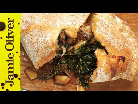 Easy Mushroom & Spinach Pizza Calzone Recipe | Jamie Oliver