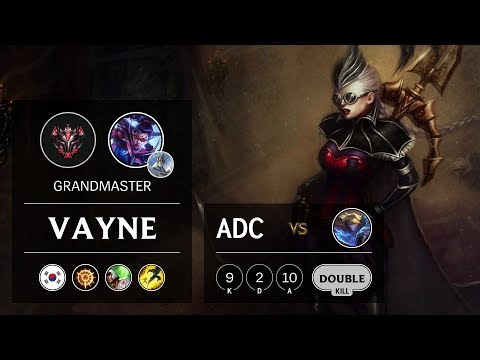 Vayne ADC vs Ezreal - KR Grandmaster Patch 9.12