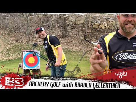 Braden Gellenthien with a HOLE IN ONE using his bow! B3 ARCHERY Infinity and Exact Target Sight