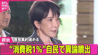 【政治ライブ】高市首相が表明“飲食料品消費税1％”自民で異論噴出  小野寺氏「6対4くらいで反対多い」 ──政治ニュースまとめ （日テレNEWS LIVE）
