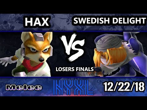 Smash Melee Tournament - Hax (Fox) Vs. Swedish Delight (Sheik) NYXL SSBM Losers Finals