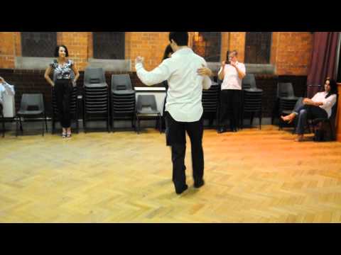  Nayla Vacca  and  Cristian Petitto  are  dancing  to  a  tango
