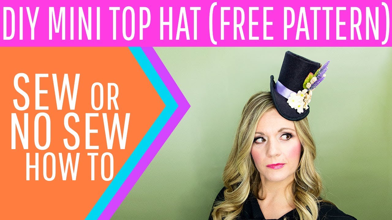 DIY Mini Top Hat Tutorial (free pattern/ template)