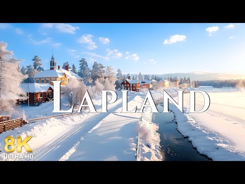 Arctic Lapland 8K ❄️ Endless Snowfields & Tranquil Winter Scenery