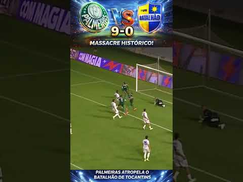 PALMEIRAS ATROPELA O BATALHÃO DE TOCANTINS NA COPINHA  GOL 6