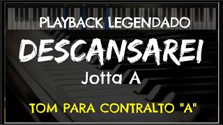 🎤 Descansarei (PLAYBACK LEGENDADO no Piano – TOM CONTRALTO “A”) Jotta A, by Niel Nascimento