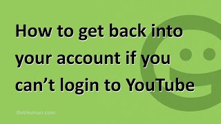 How to get back into your account if you can’t login to YouTube