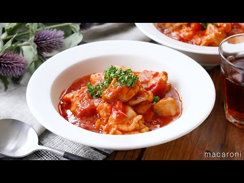 鶏もも肉とトマトの煮込み