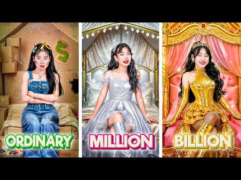 Ordinary Vs Millionaire Vs Billionaire In Room Makeover Challenge!