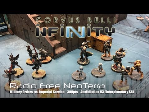 Radio Free NeoTerra - Infinity N3 Battle Report Ep 64 - Military Orders vs. Imperial Service
