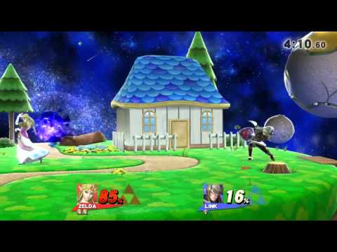 Zelda Vs. Link Smash Bros Wii U