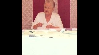preview picture of video 'Lilian Hedley demonstrating Durham Feathers at The Royal Bridlington'