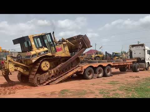 Loading of dozer caterpillar D6R , bulldozer CAT