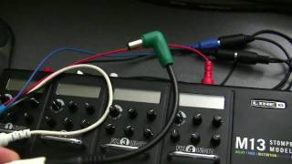 Video thumbnail for Line 6 M13 and PedalSnake hook up demo by Spakuloid
