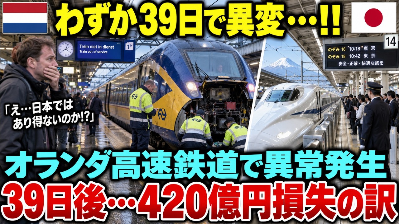 オランダ高速鉄道に異変――開業からわずか39日、現場が直面した“想定外の事態”。その後、420億円規模の損失が明らかになった
