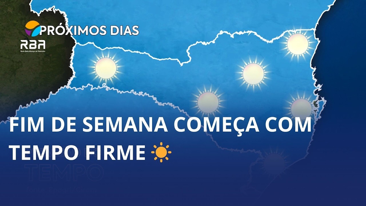 Fim de semana começa com tempo firme ☀️