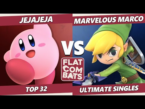 Flat Combats 4 Top 32 - JeJaJeJa (Kirby) Vs. Marvelous Marco (Young Link) SSBU Smash Ultimate