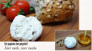 Sadece 2 malzemeyle enfes peynir/ Ev yapımı Lor peyniri/kahvaltı tarifleri/ev yapımı ricotta
