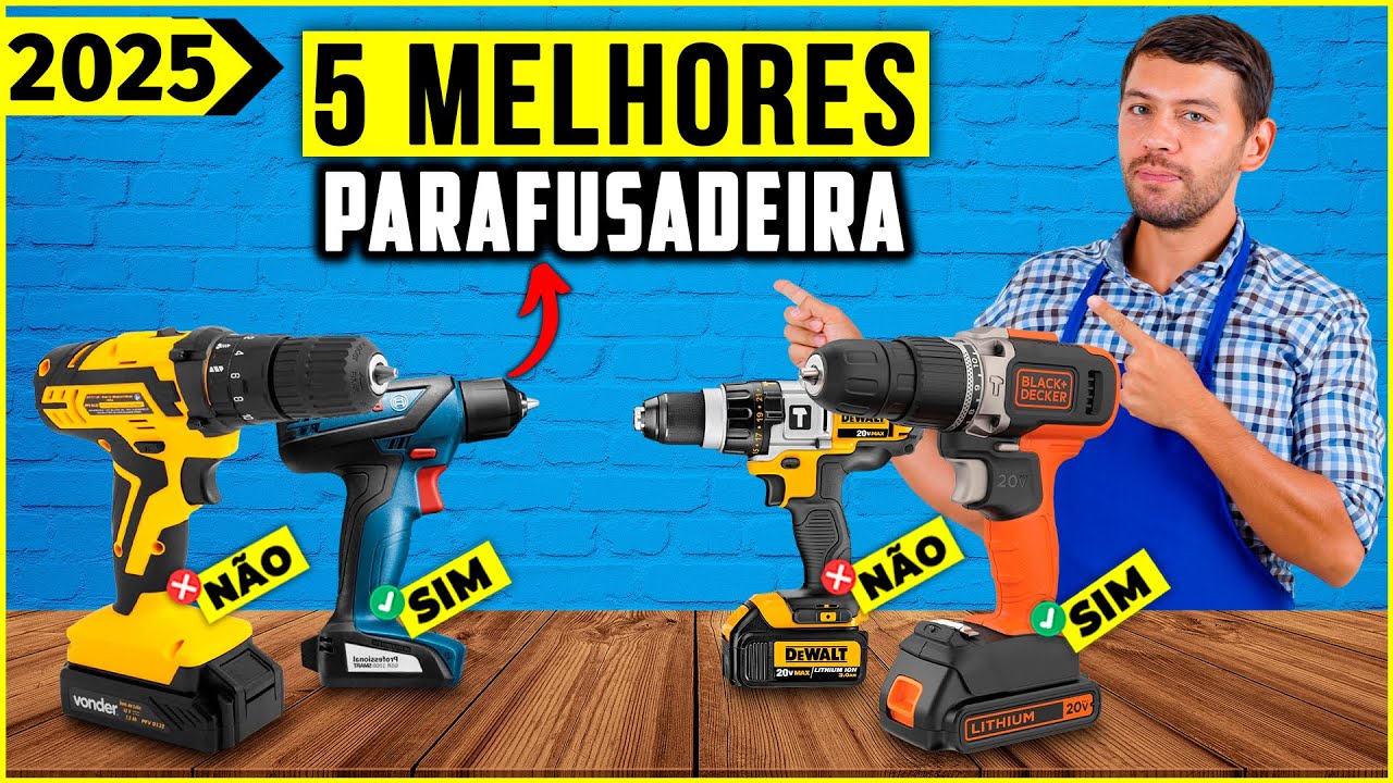 As 5 Melhores Parafusadeira De 2024! // Tem Boa e Barata, 20V, De Impacto e Outras.