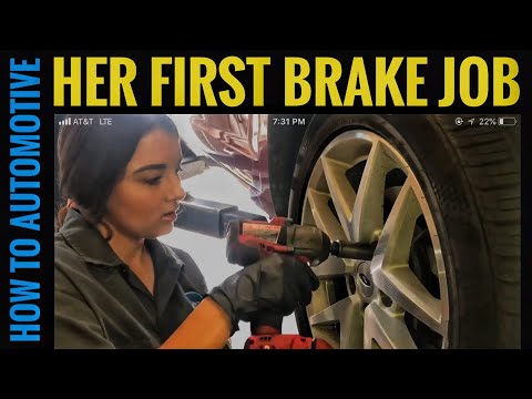 Her First Brake Job! How To Replace Front Brake Pads And Rotors On A 2006-2012 Ford Fusion