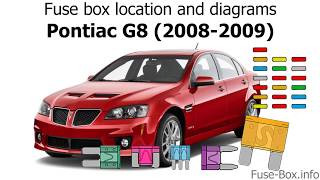 Fuse box location and diagrams: Pontiac G8 (2008-2009)
