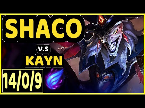 CHASESHACO (SHACO) vs KAYN - 14/0/9 KDA JUNGLE CHALLENGER GAMEPLAY - NA
