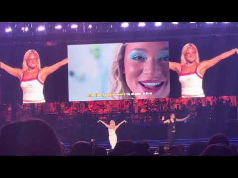 DJ Crazy Times & Ms. Biljana Electronica performing Planet Of The Bass at Jonas Brothers concert