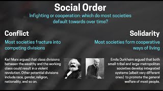 Social Order: Conflict vs Solidarity