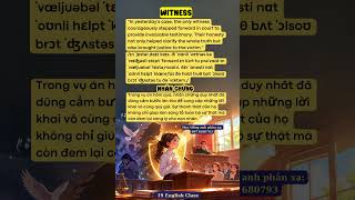 (Voice)"Nhân Chứng" tiếng Anh là gì? #vocabulary #19english #studywith #hoctienganh  #disney