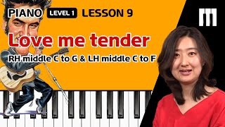 [Piano Tutorial] Love me tender: RH middle C to G & LH middle C to F