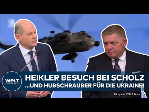 DEUTSCHLAND: Heikler Besuch bei Scholz - und Hubschrauber für die Ukraine
