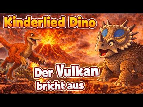 Kinderlied Dino 🌋 Der Vulkan bricht aus Dino Song 🦕  Die Dinos Das spannendste Dino Lied aller Zeit