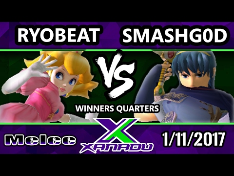 S@X 184 - Ryobeat (Peach) Vs. SmashG0D (Marth) - SSBM Winners Quarters - Smash Melee
