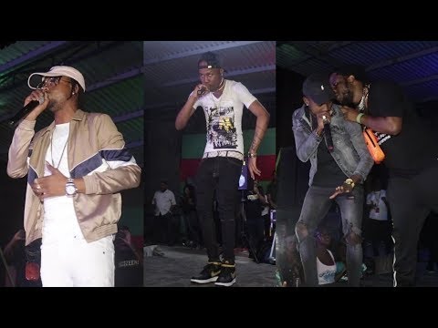 Rygin king, Acegawd, & LAA LEE shoot they fans with some good music performance LIVE in Jamaica