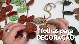 FOLHA DE CROCHÊ PARA DECORAÇÃO - Fácil de fazer