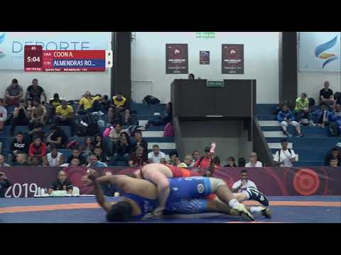 1/4 GR - 130 kg: A. COON (USA) v. D. ALMENDRAS RO (CHI)