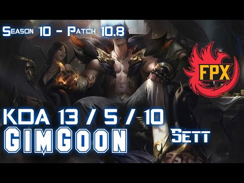 FPX GimGoon SETT vs MAOKAI Top - Patch 10.8 KR Ranked