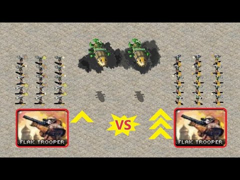 Veteran vs Elite bug🎮 Flak Troopers 🎮 Red Alert 2