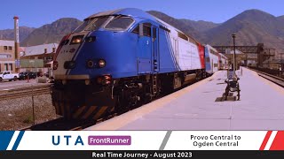 🚆 Utah Transit Authority - Real Time Journey - FrontRunner - Provo Central to Ogden Central