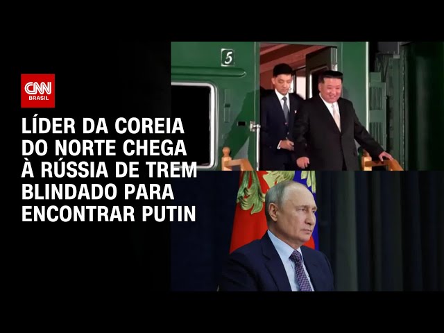 Líder da Coreia do Norte chega à Rússia de trem blindado para encontrar Putin | CNN PRIME TIME
