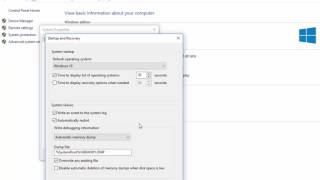 How To Configure Windows 10 to Create Dump Files On BSOD