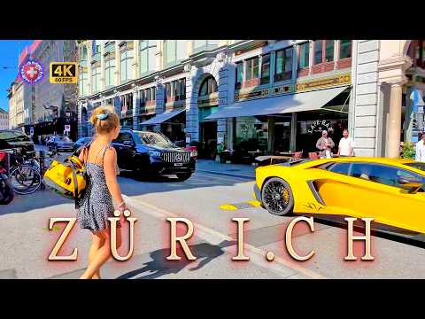 ZURICH SWITZERLAND ✨ What is the main tourist streets in this Swiss City? 4K Walking tour
