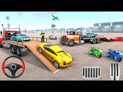 Transporting Compact SUV in Cargo Plane - Police Car Transporter Simulator Gameplay #2