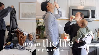 day in the life at home | major house reset, groceries, first workout, new toys!