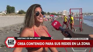 MADRYN | Cane Devoto, the influencer creating content for her social media in the area
