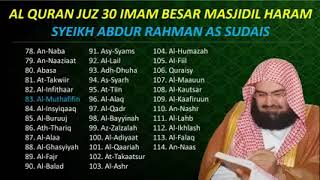 Download lagu MORATTAL AL QUR'AN JUZ 30 SYEIKH ABDURRAHMAN AS SUDAIS mp3 Download lagu MORATTAL AL QUR'AN JUZ 30 SYEIKH ABDURRAHMAN AS SUDAIS mp3