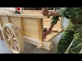 Useful Items In 19th Century Agriculture Old Wooden Wagon Cart With Wooden Wheels