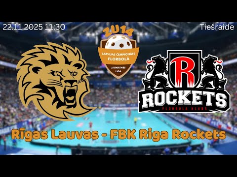 Florbols zēni U14. Rīgas Lauvas  - FBK Riga Rockets. Rīgā, 22.11.2025.